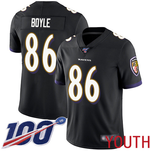 Baltimore Ravens Limited Black Youth Nick Boyle Alternate Jersey NFL Football #86 100th Season Vapor Untouchable->women nfl jersey->Women Jersey
